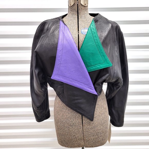 Dero by Rocco Jackets & Blazers - Vintage 1980s Dero Rocco Leather Jacket Retro M